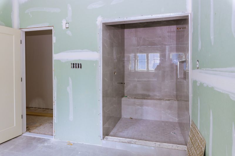 Elegant tile work in a residential bathroom